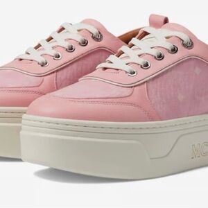 MCM Skyward Visetos Low Top
Sneakers (Blossom Pink) Women's Shoes